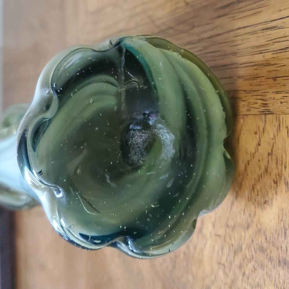 MCM Art Glass Stretch Vase 💙 - Picture 8 of 9